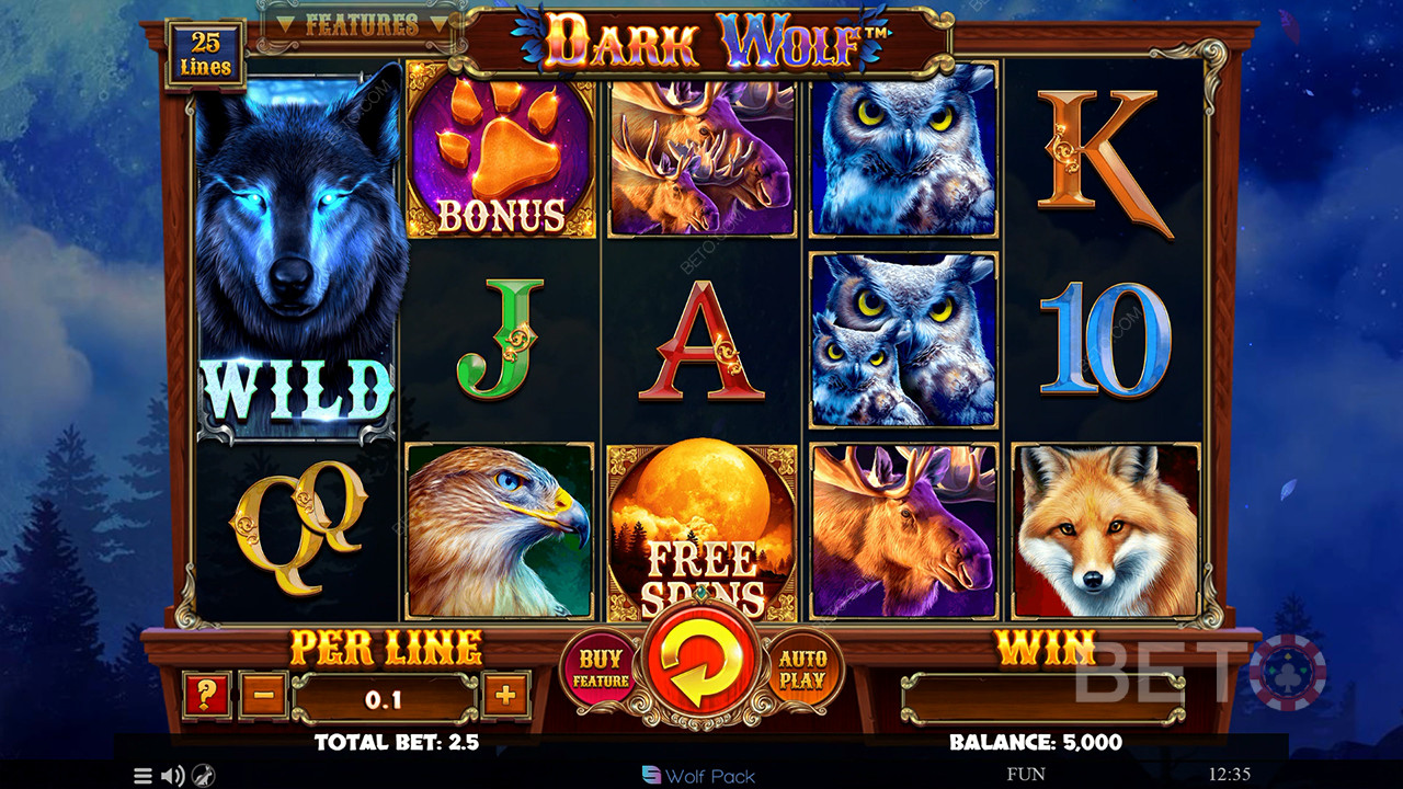รีวิว Dark Wolf โดย BETO Slots