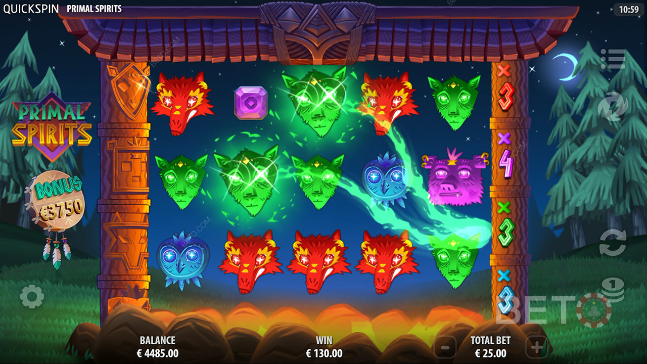 รีวิว Primal Spirits โดย BETO Slots