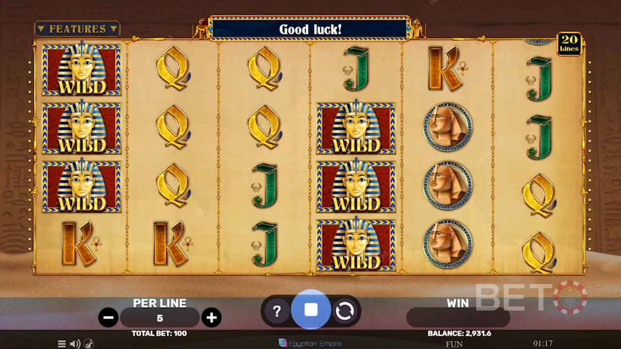 รีวิว Egyptian Sands โดย BETO Slots
