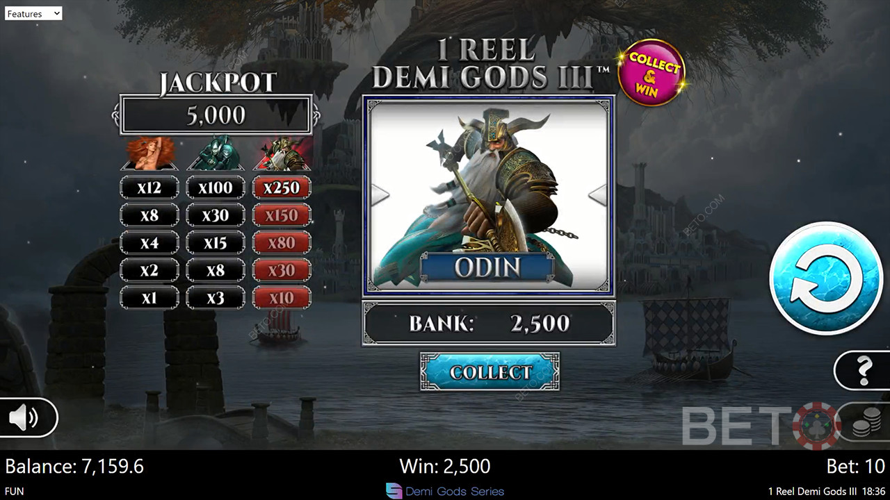 รีวิว 1 Reel Demi Gods III โดย BETO Slots
