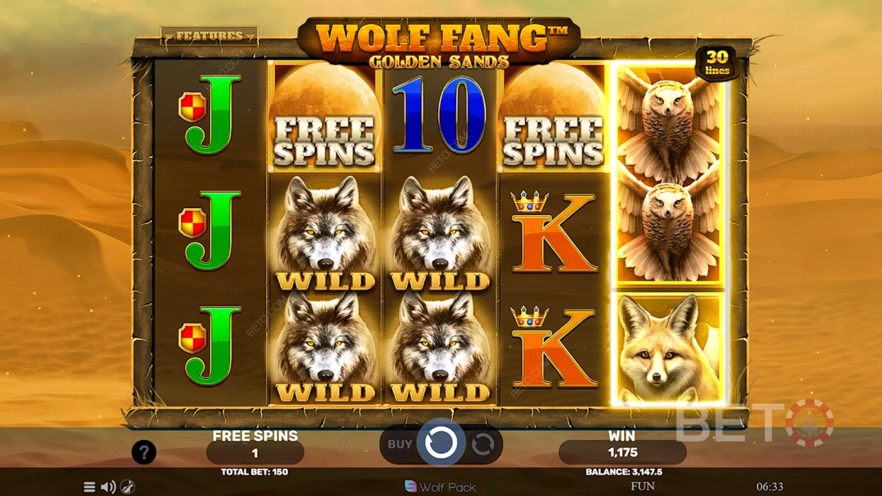 รีวิว Wolf Fang Golden Sands โดย BETO Slots