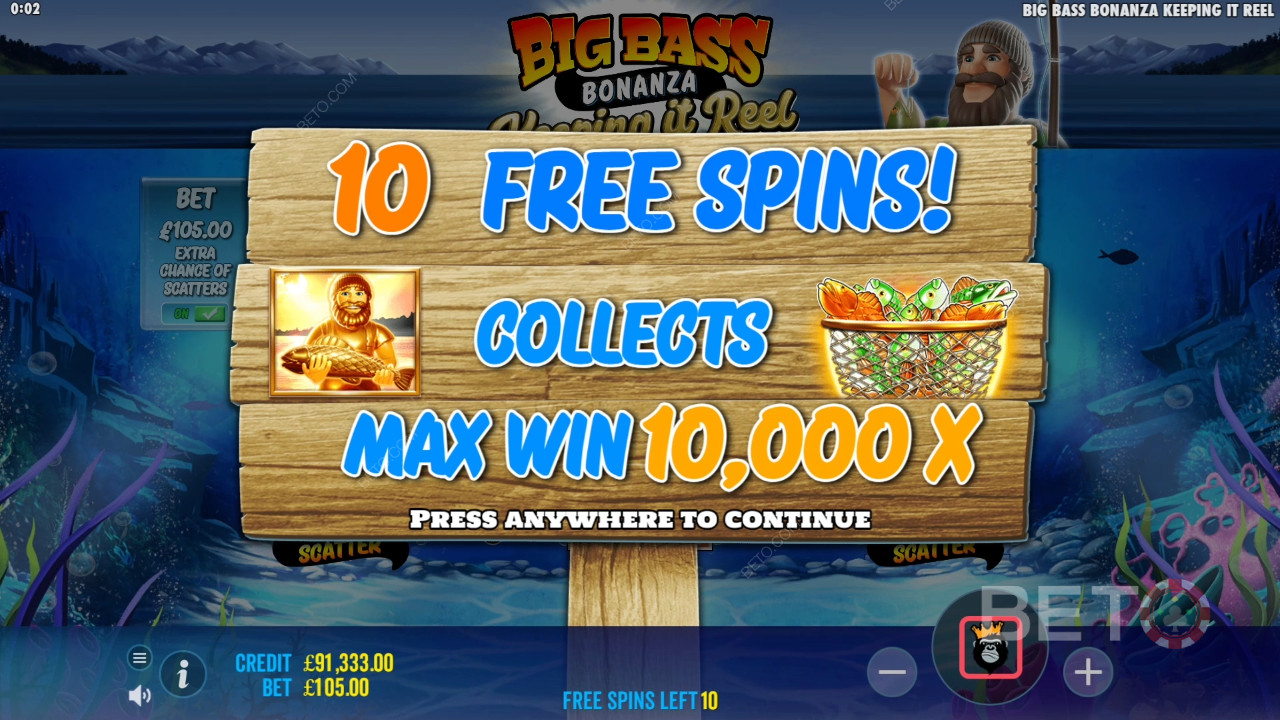 อธิบายฟีเจอร์โบนัสใน Big Bass - Keeping it Reel โดย Reel Kingdom