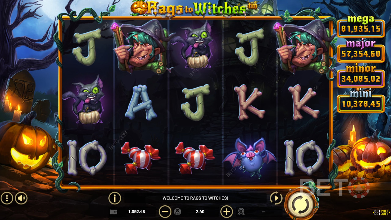 รีวิว Rags to Witches โดย BETO Slots