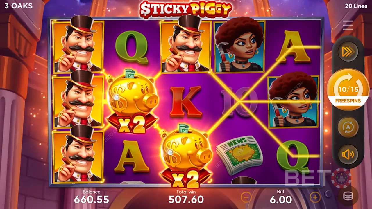 รีวิว Sticky Piggy โดย BETO Slots