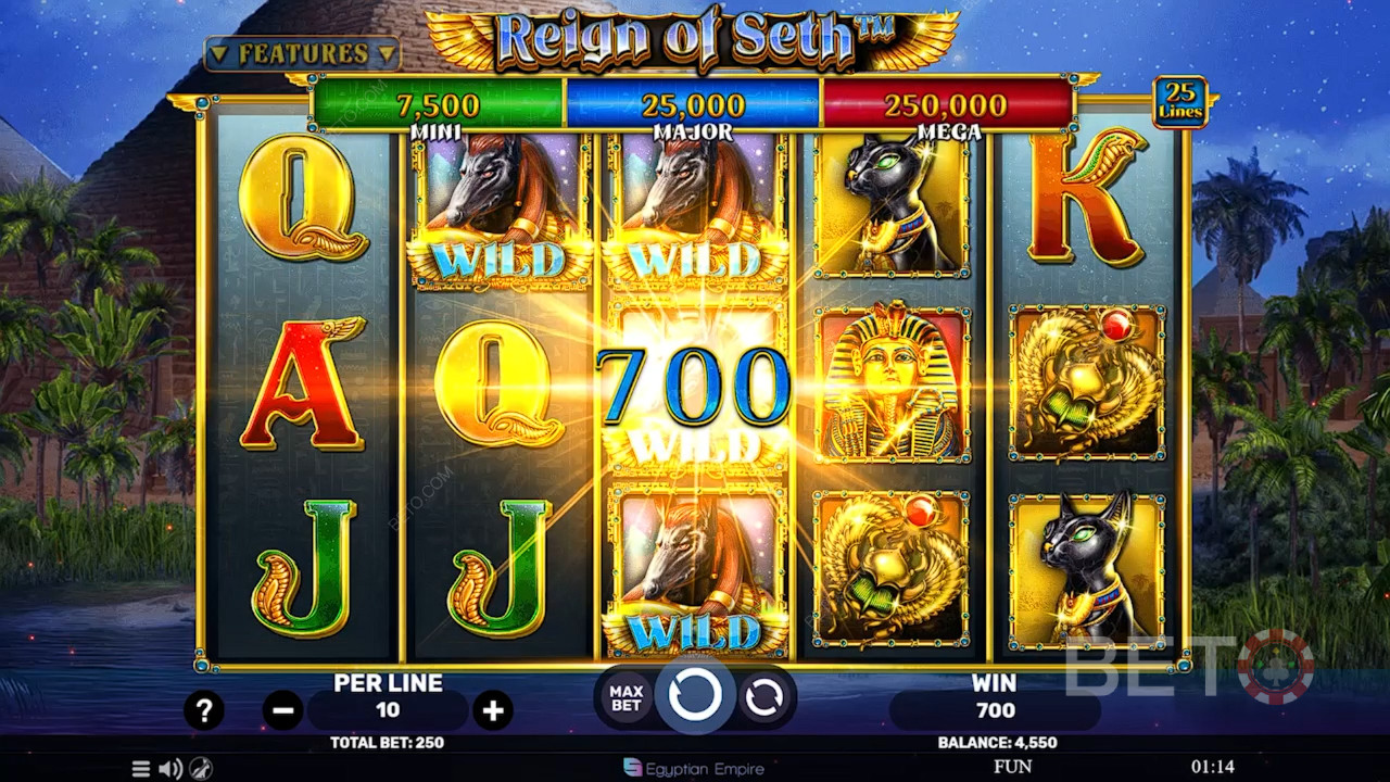 รีวิว Reign of Seth โดย BETO Slots