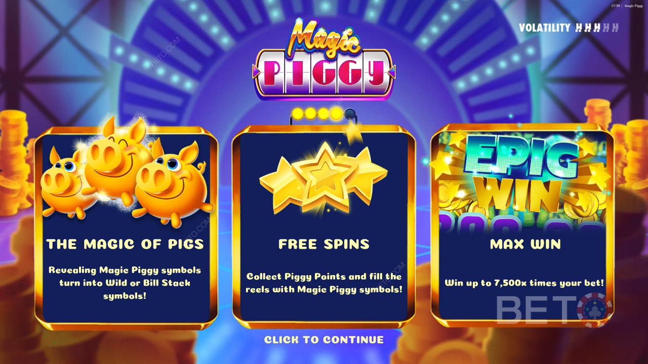 อธิบายฟีเจอร์โบนัสใน Magic Piggy โดย Hacksaw Gaming