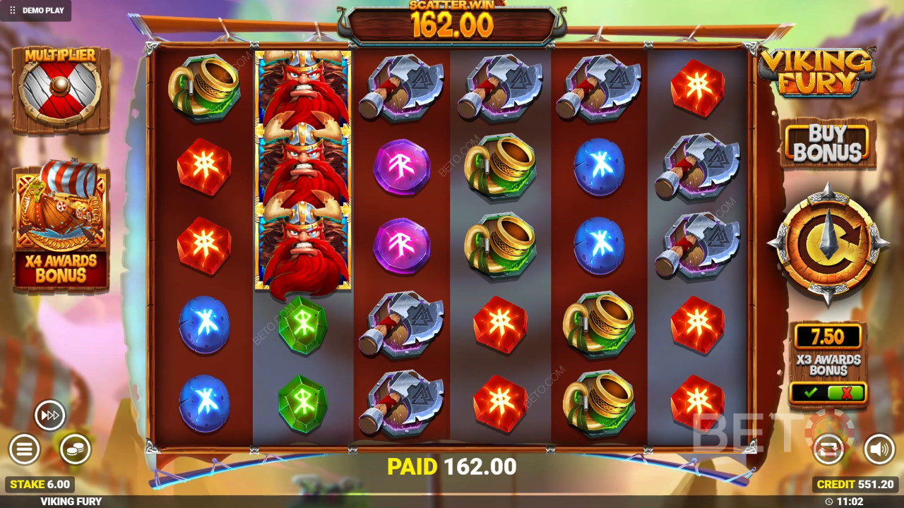รีวิว Viking Fury Spinfinity โดย BETO Slots