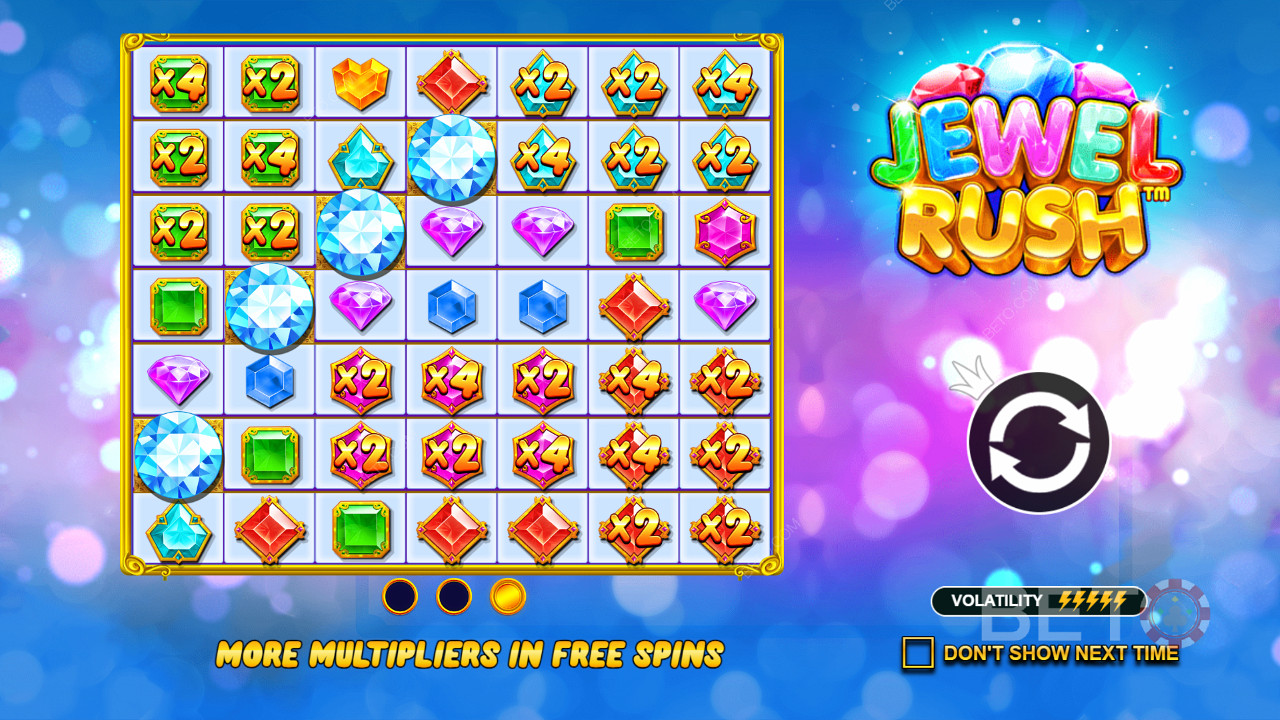 คุณสมบัติโบนัสที่อธิบายใน Jewel Rush โดย Pragmatic Play