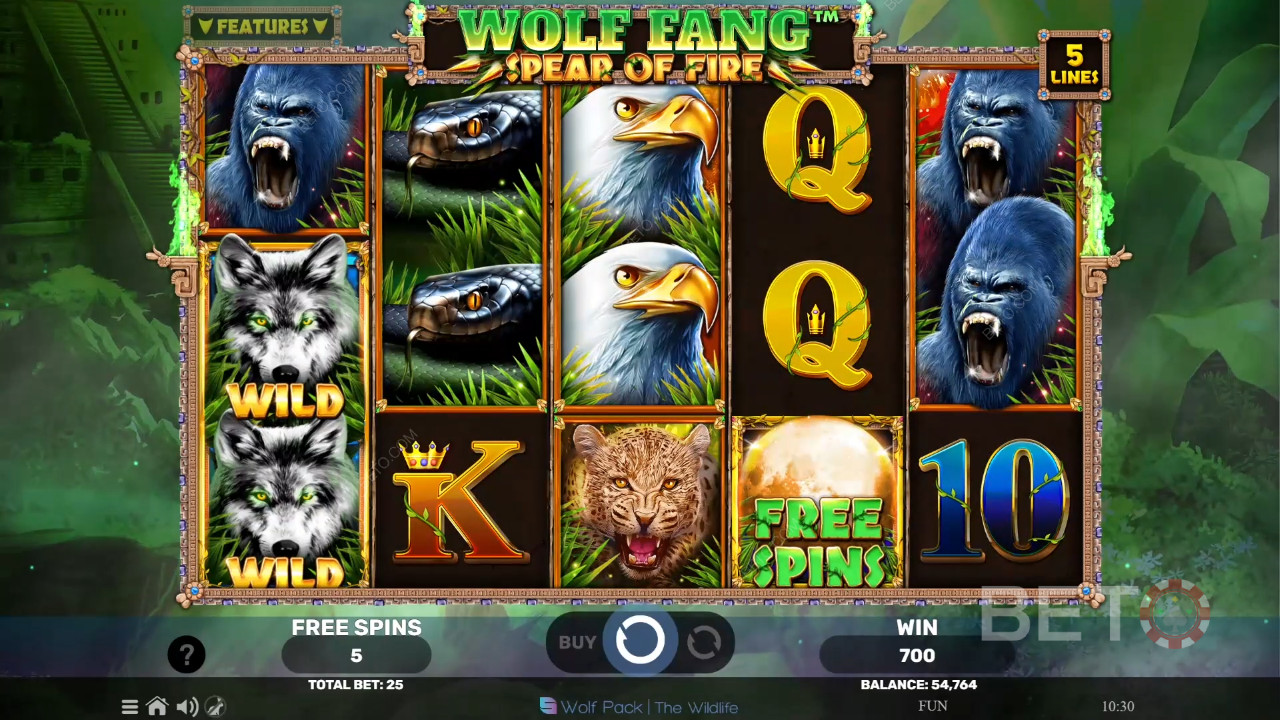 รีวิว Wolf Fang Spear of Fire โดย BETO Slots