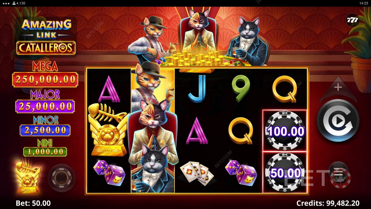 รีวิว Amazing Link Catalleros โดย BETO Slots