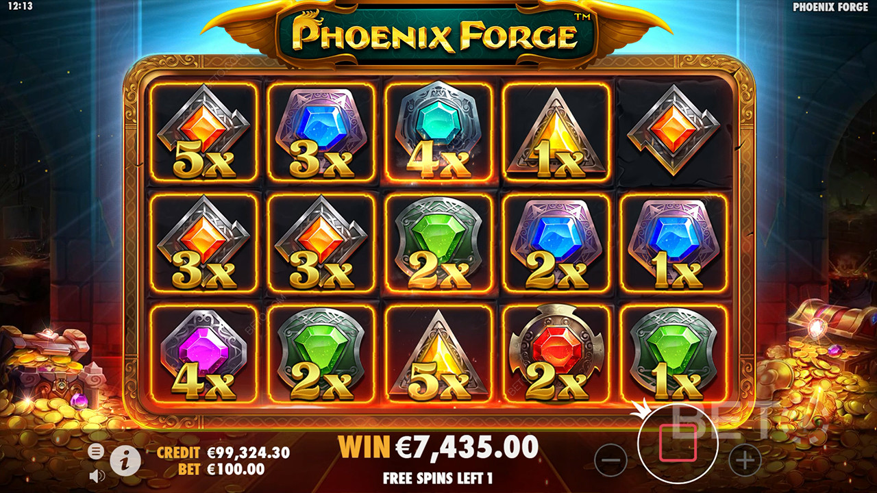 อธิบายฟีเจอร์โบนัสใน Phoenix Forge โดย Pragmatic Play