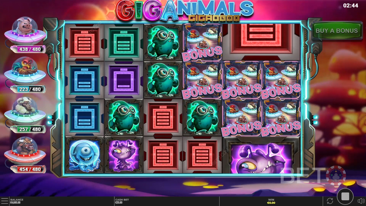 รีวิว Giganimals Gigablox โดย BETO Slots