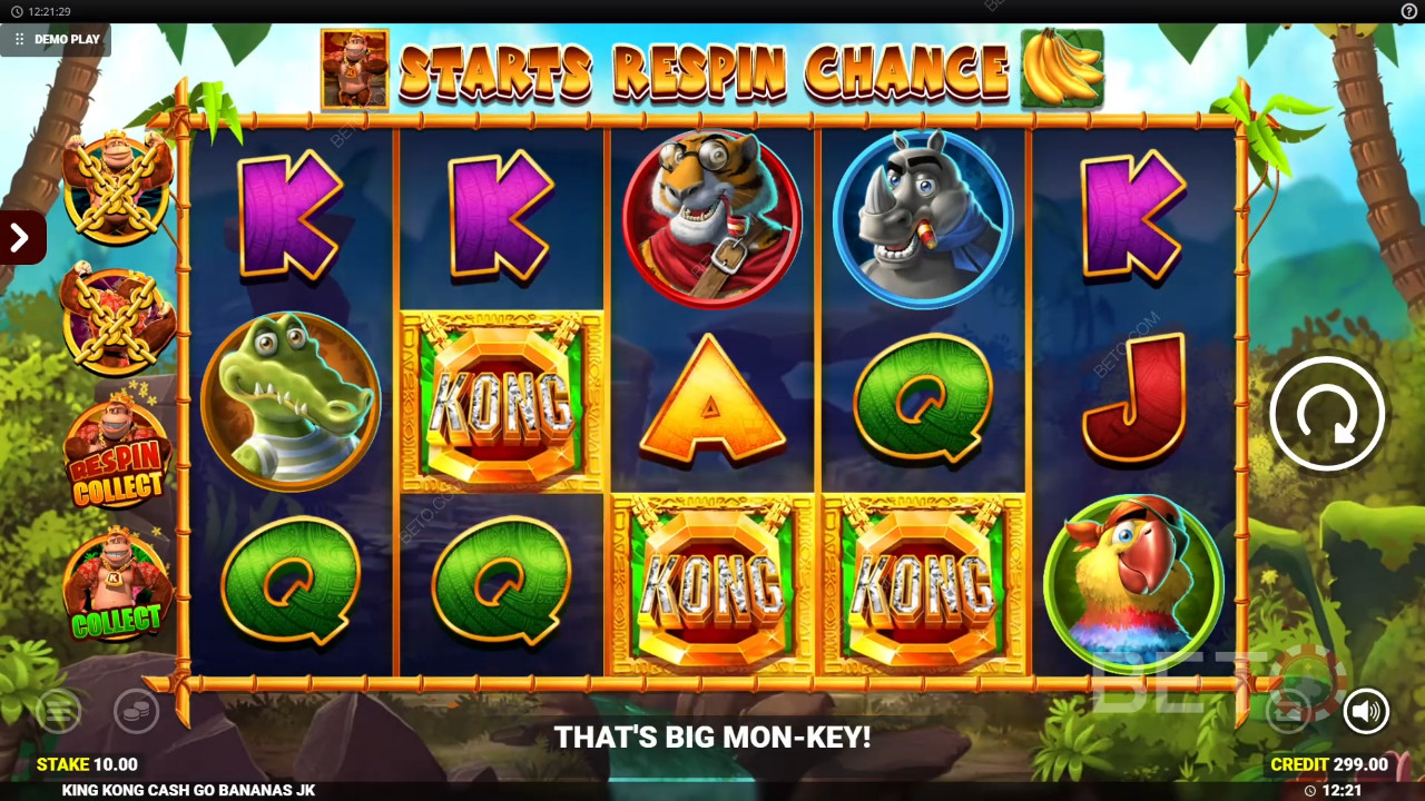 วิธีเล่นเกม King Kong Cash Go Bananas ของ Blueprint
