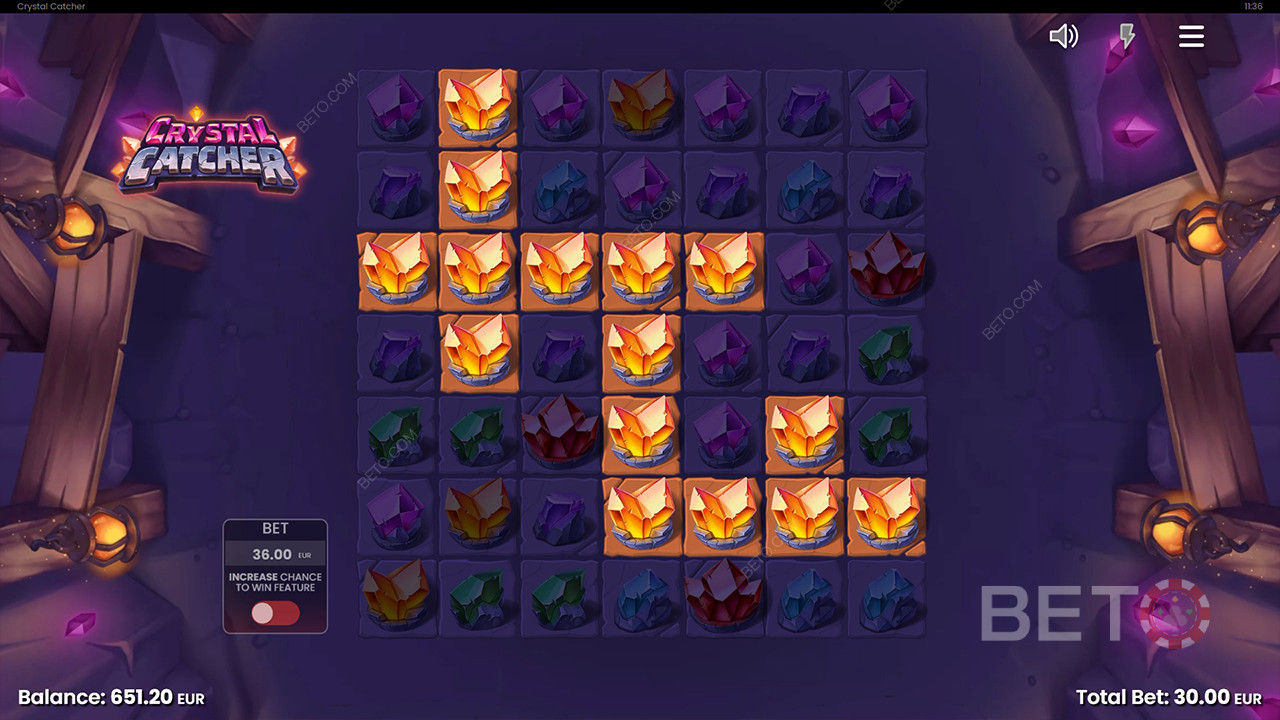 วิธีเล่น Crystal Catcher ของ Push Gaming