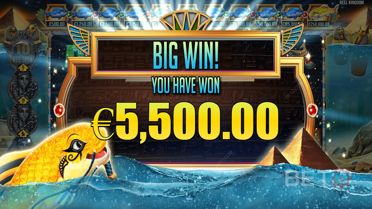 รับรางวัล 10,000 เท่าของเงินเดิมพันของคุณในสล็อตออนไลน์ Fish Eye!