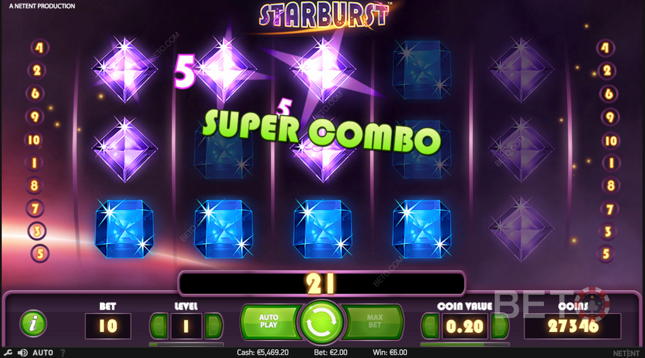 Super Combi ใน Starburst ถูกกระตุ้น!