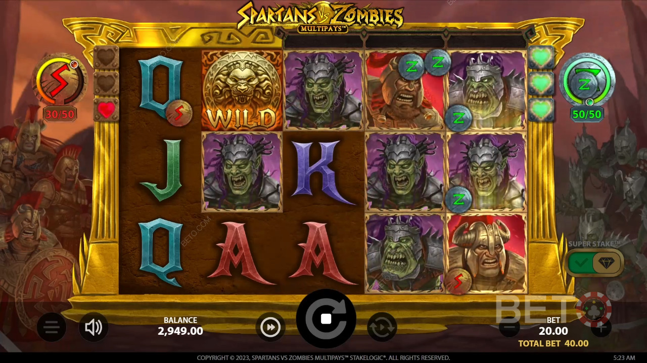 รีวิว Spartans vs Zombies โดย BETO Slots