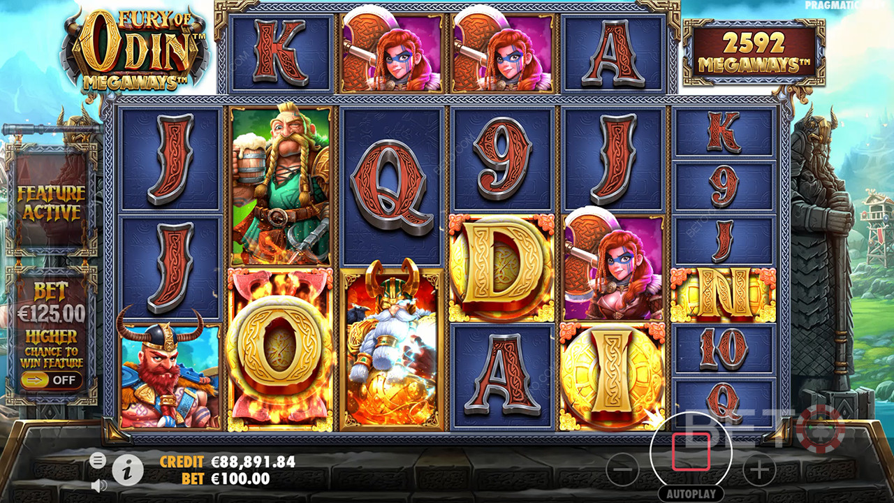 อธิบายฟีเจอร์โบนัสใน Fury of Odin Megaways โดย Pragmatic Play