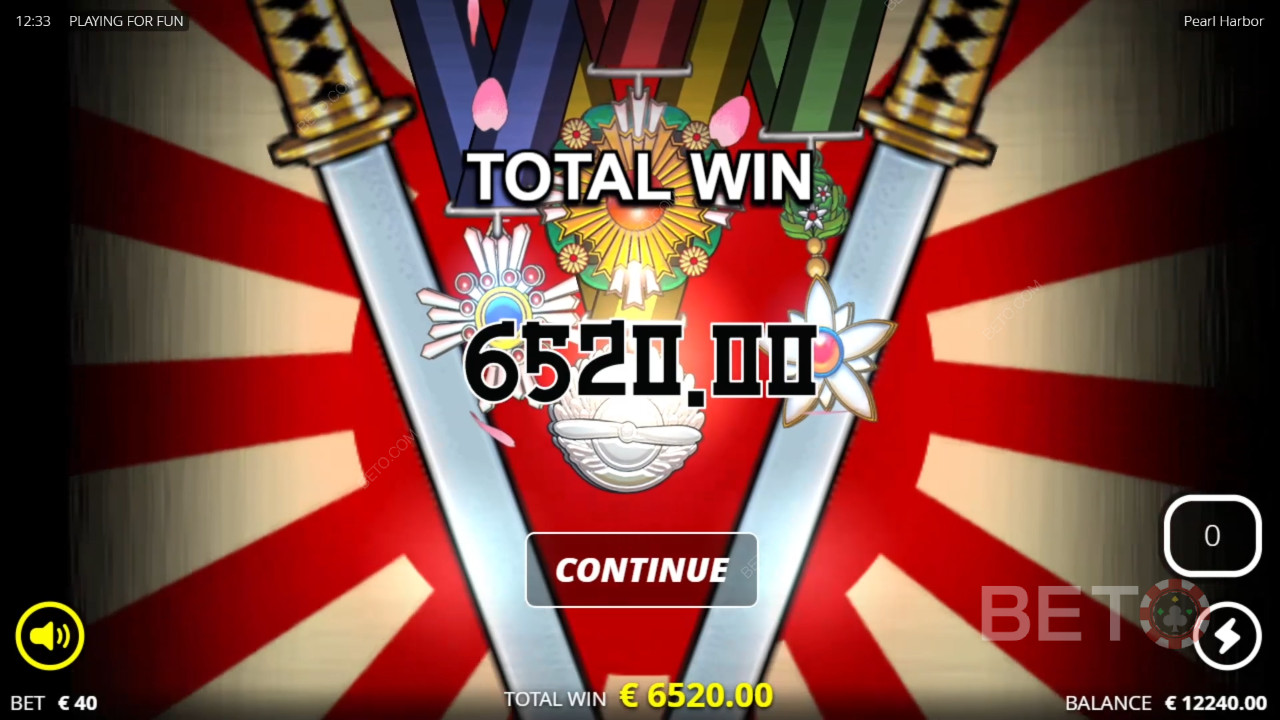 รับรางวัล 41,127 เท่าของเดิมพันของคุณในสล็อต Pearl Harbor!