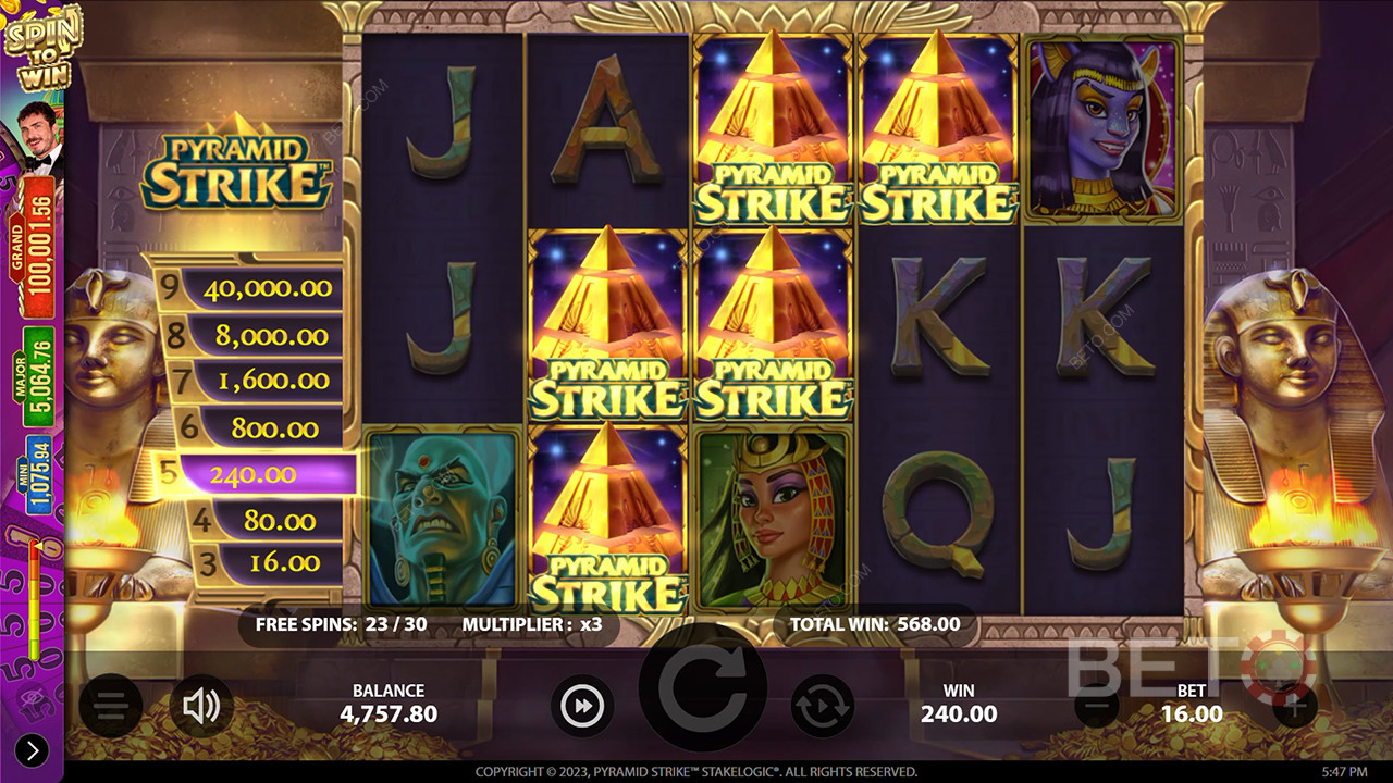 รีวิวเกม Pyramid Strike โดย BETO Slots