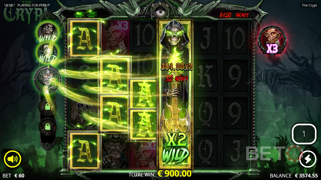 รับรางวัล 27,000x เดิมพันของคุณใน The Crypt Slot Machine!