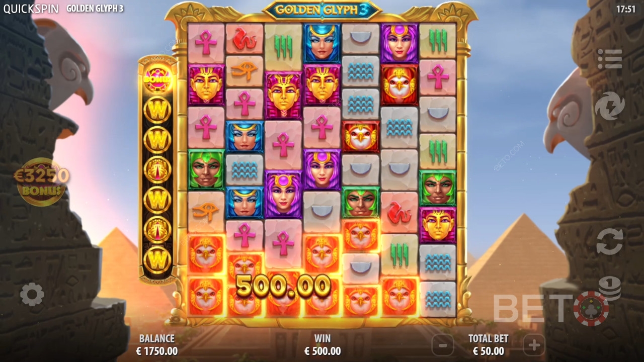 รีวิว Golden Glyph 3 โดย BETO Slots
