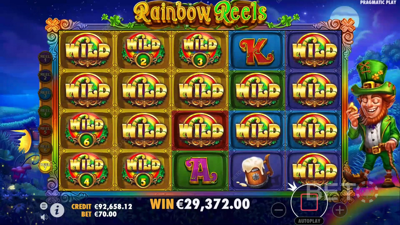 รีวิว Rainbow Reels โดย BETO Slots