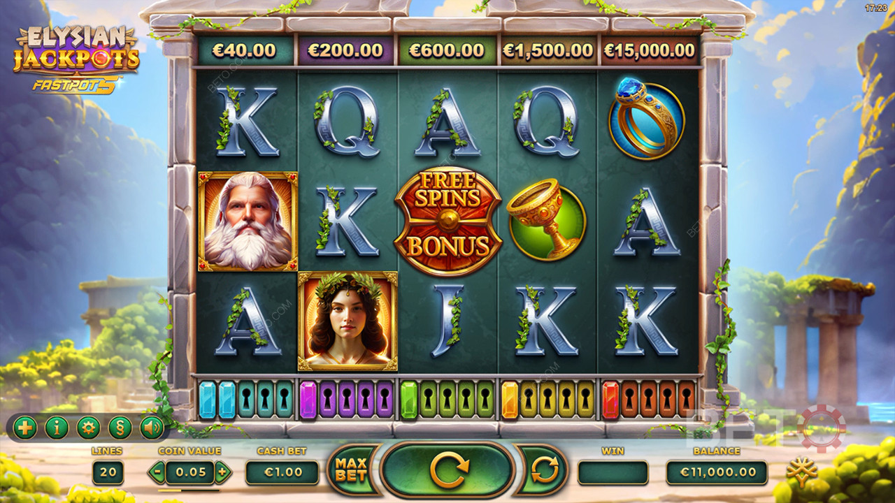 รีวิว Elysian Jackpots โดย BETO Slots