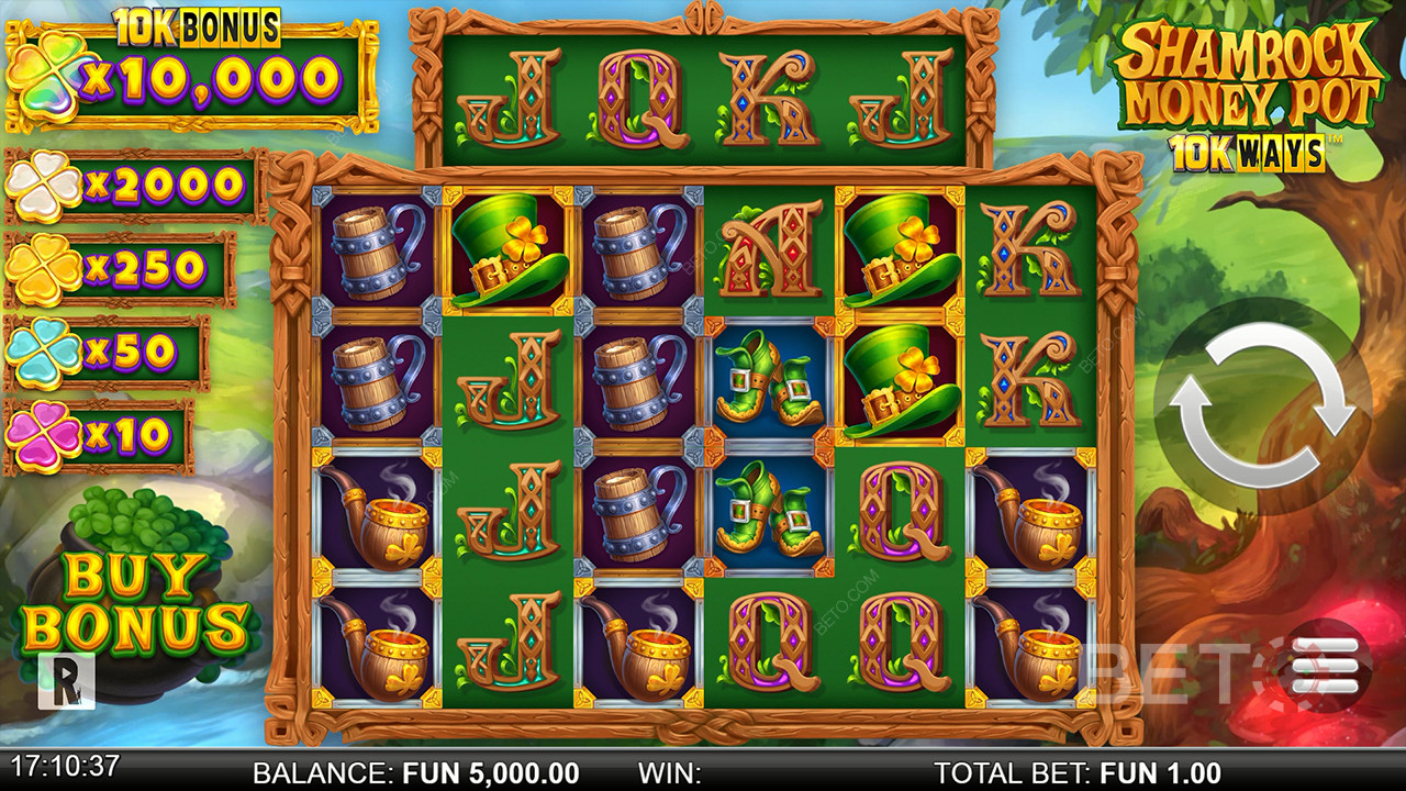 รีวิว Shamrock Money Pot 10K Ways โดย BETO Slots