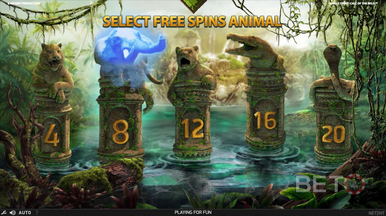 การเลือกสัตว์หมุนฟรีใน Jungle Spirit: Call of the Wild