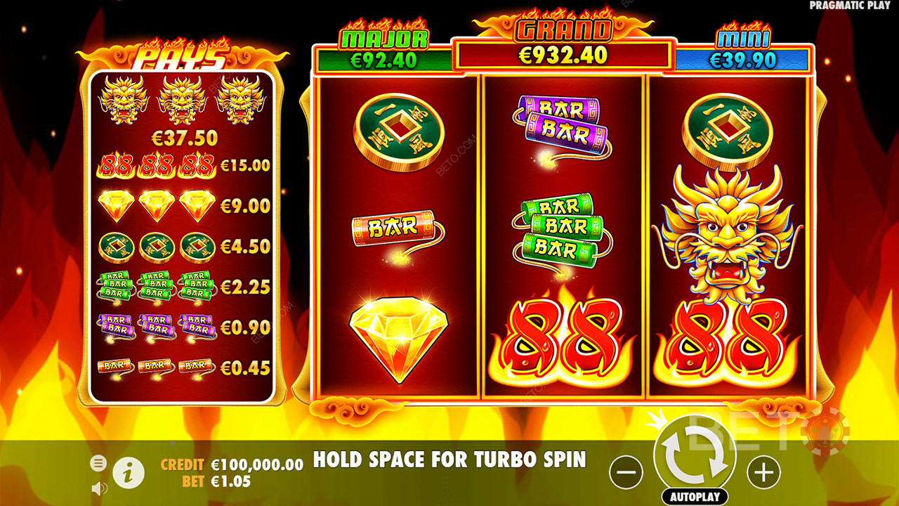 วิธีเล่น Fire 88 ของ Pragmatic Play