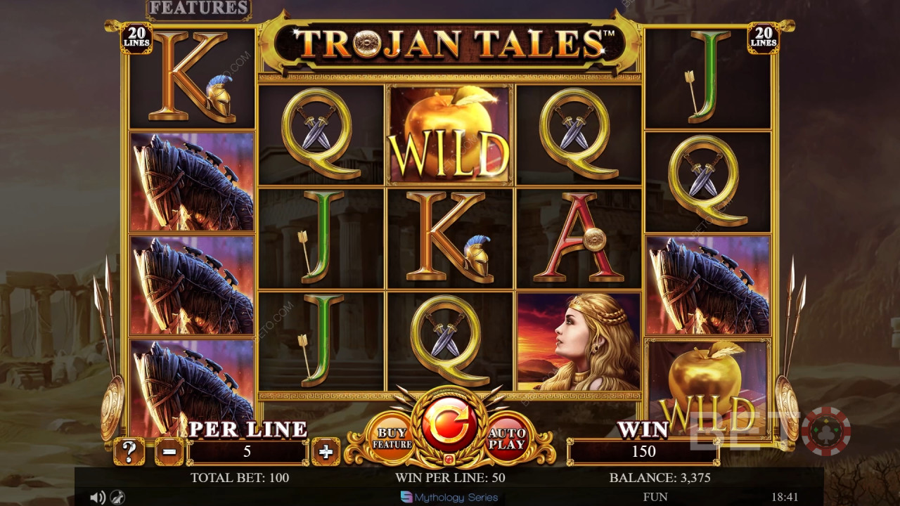 รีวิว Trojan Tales โดย BETO Slots