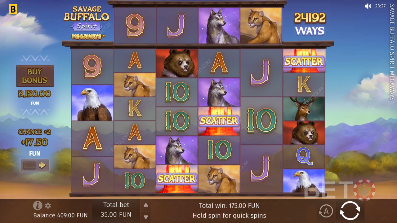 รีวิว Savage Buffalo Spirit Megaways โดย BETO Slots