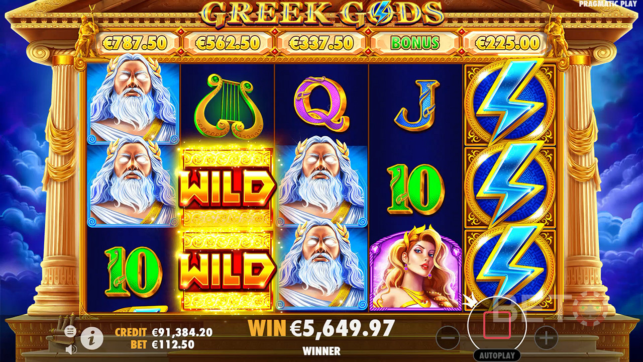 Greek Gods (Pragmatic Play)  เล่นฟรี