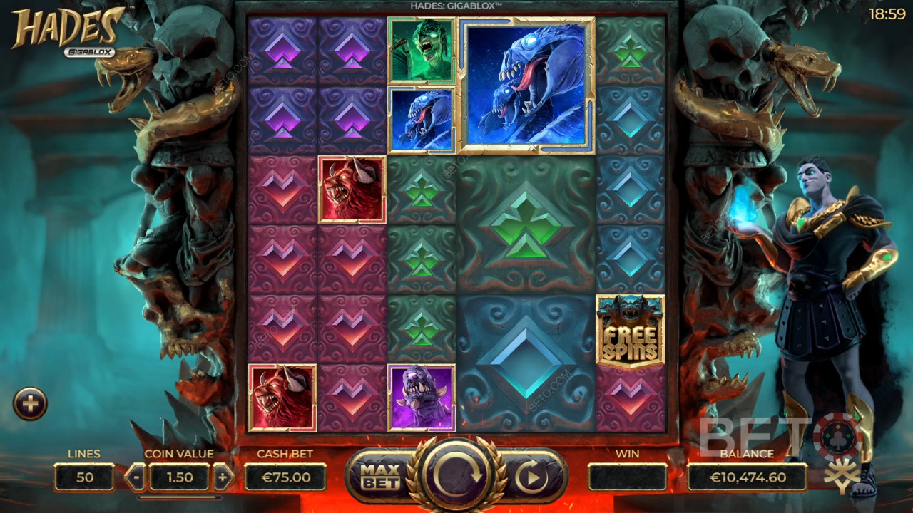 รีวิว Hades Gigablox โดย BETO Slots