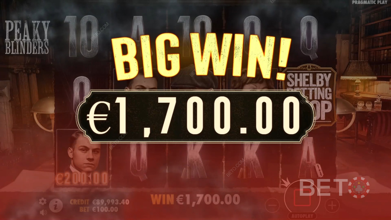 ชนะรางวัล 2,022 เท่าของเงินเดิมพันของคุณในเกมสล็อตวิดีโอ Peaky Blinders!