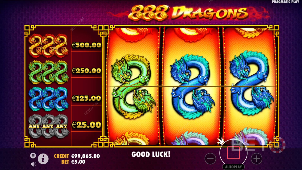 วิธีการเล่น 888 Dragons ของ Pragmatic Play