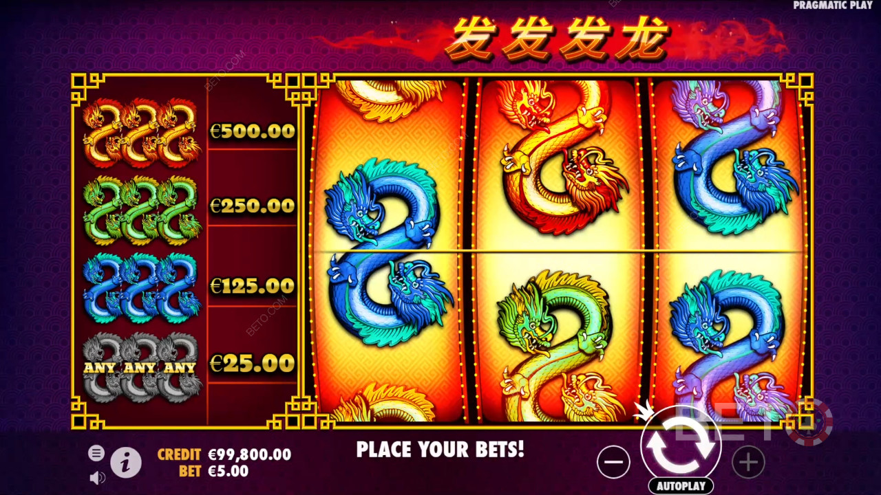 คำอธิบายฟีเจอร์โบนัสใน 888 Dragons โดย Pragmatic Play