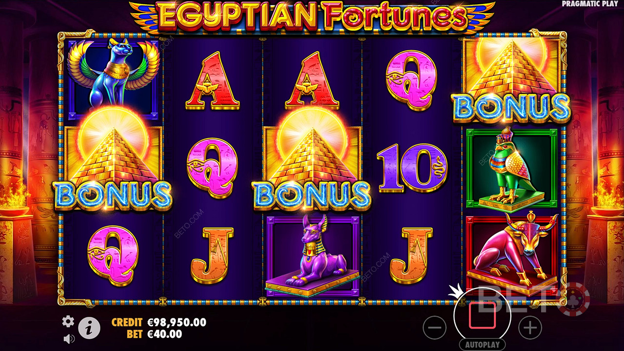 บทวิจารณ์ Fortunes ของอียิปต์โดย BETO Slots