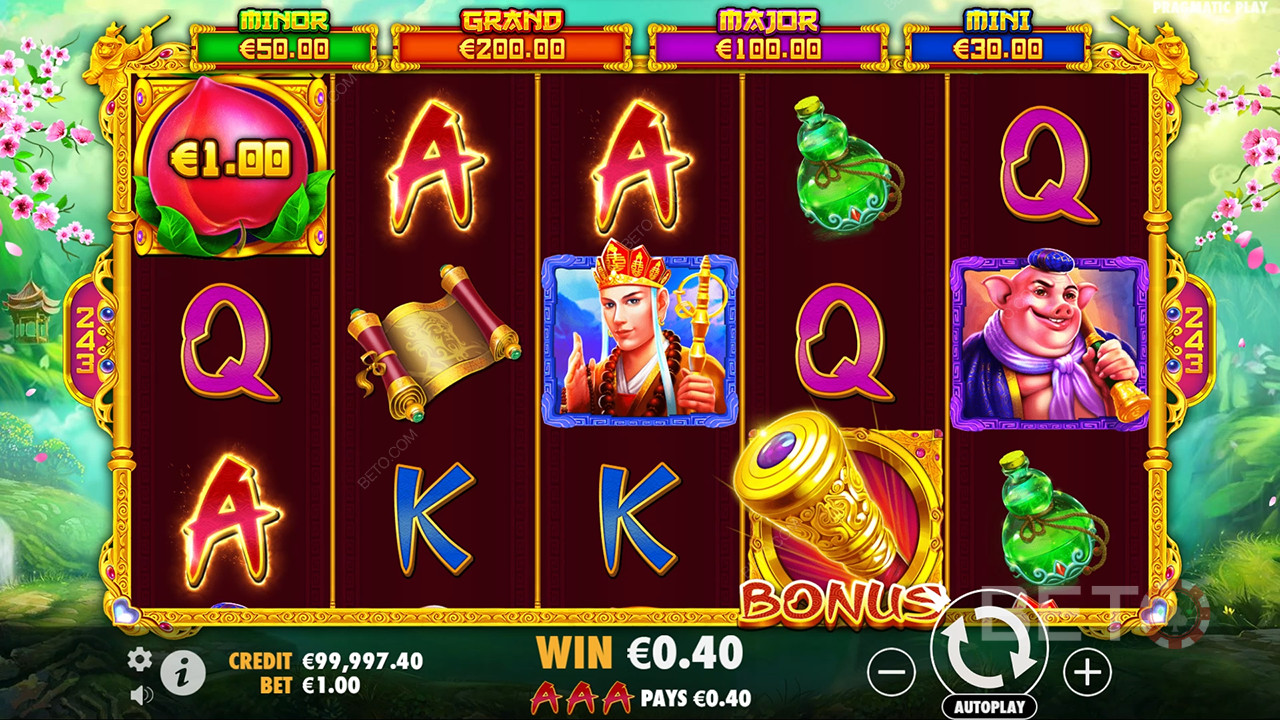 คำอธิบายฟีเจอร์โบนัสใน Monkey Warrior โดย Pragmatic Play