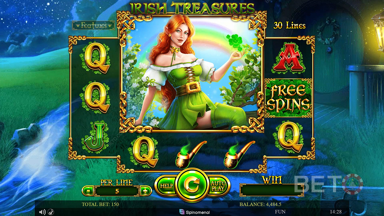 Irish Treasures (Spinomenal) เล่นฟรี