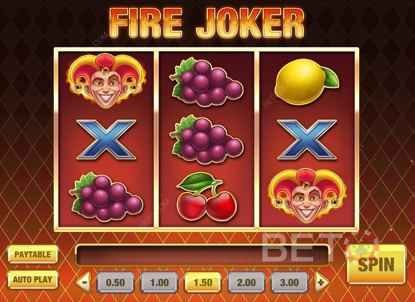 รับสัญลักษณ์ต่างๆ - เล่น Fire Joker Slot