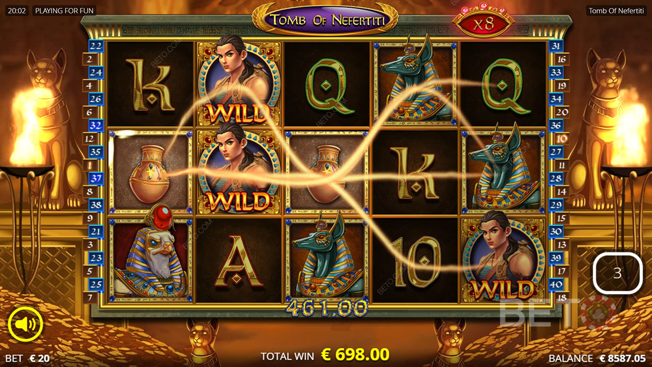 รีวิว Tomb Of Nefertiti โดย BETO Slots