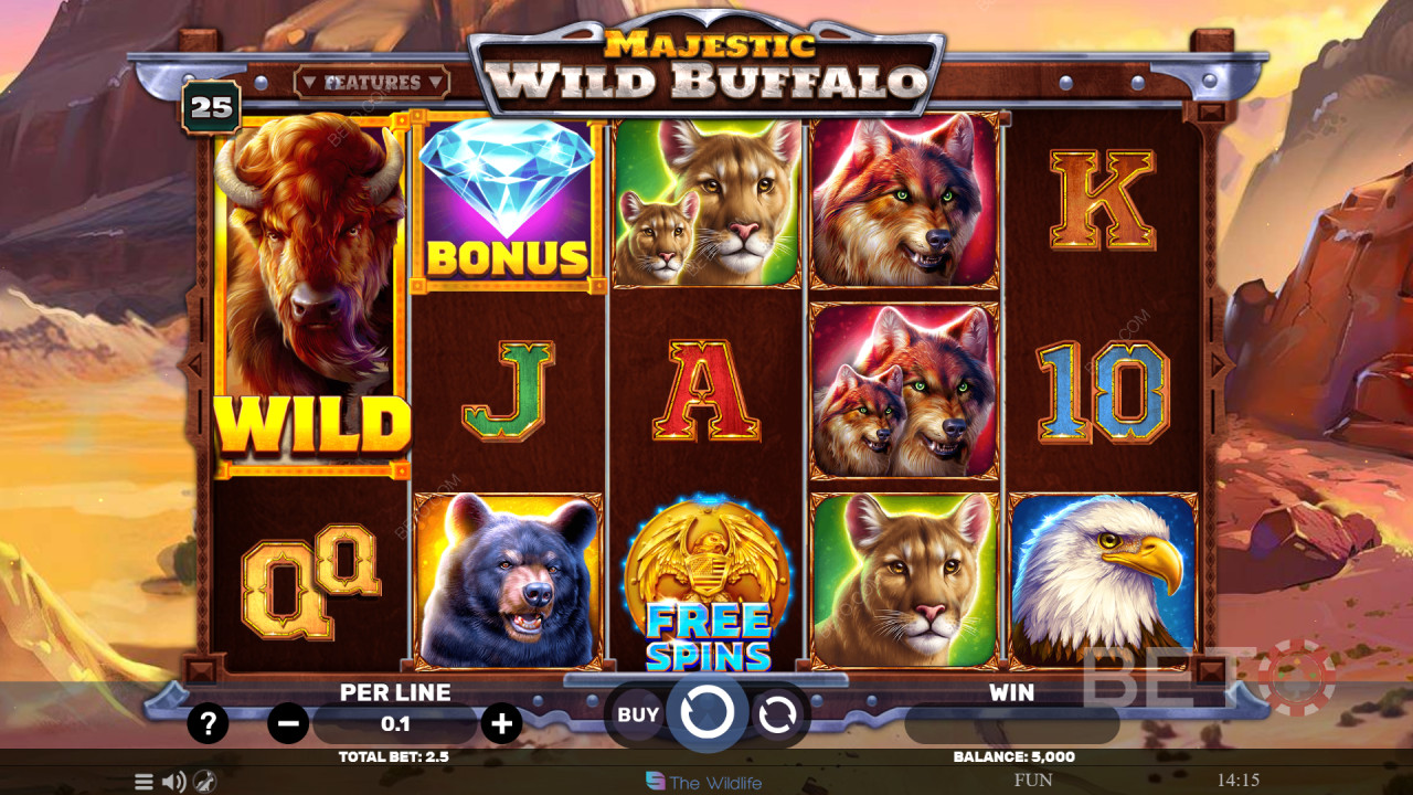 รีวิว Majestic Wild Buffalo จาก BETO Slots
