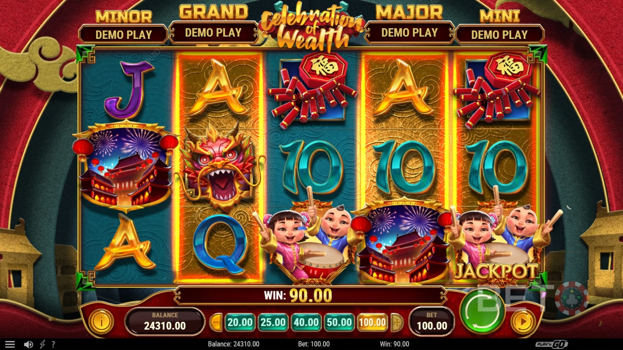 บทวิจารณ์เกม Celebration of Wealth จาก BETO Slots