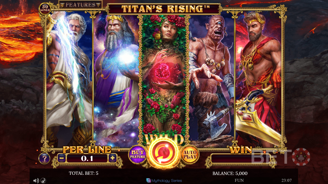 รีวิว Titans Rising โดย BETO Slots