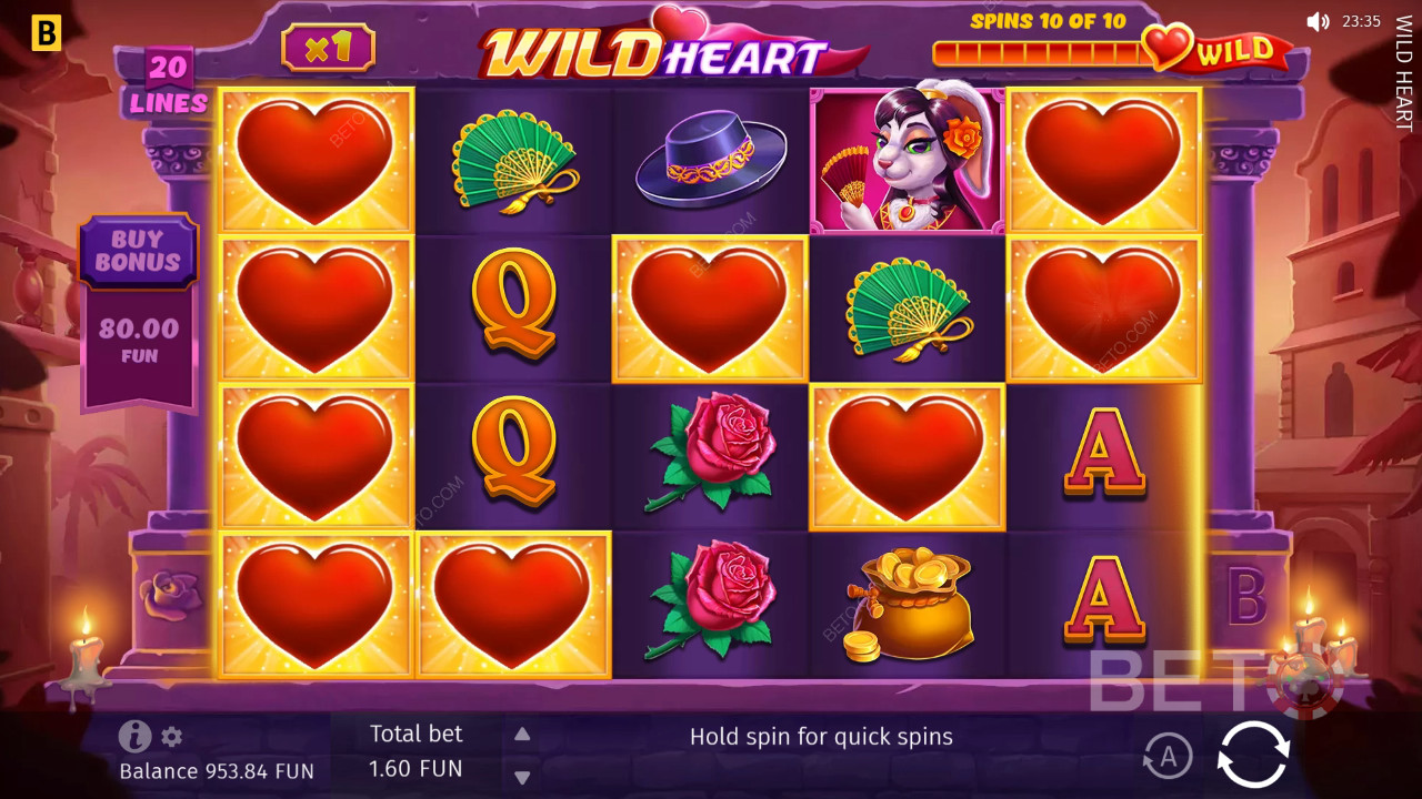 รีวิว Wild Heart โดย BETO Slots