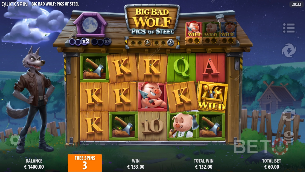 รีวิว Big Bad Wolf: Pigs of Steel โดย BETO Slots