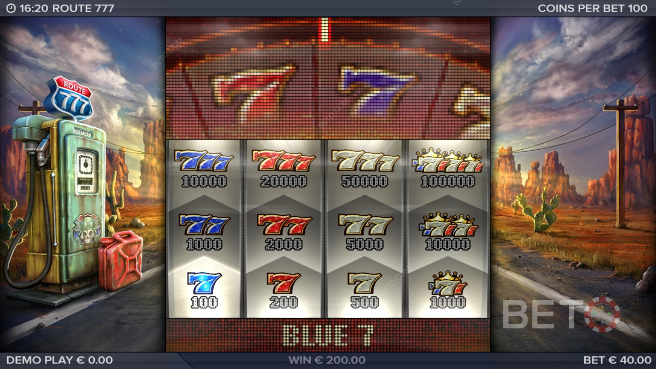 ชนะ 4,000 เท่าของการเดิมพันของคุณในสล็อตออนไลน์ Route 777!