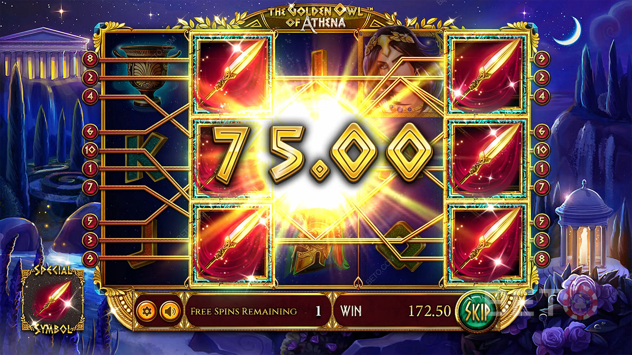 รีวิว The Golden Owl Of Athena โดย BETO Slots